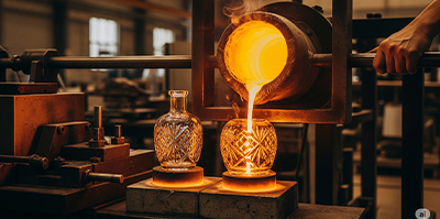 قالبسازی شیشه و بلور بطری بانکه