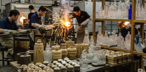 قالب‌سازی شیشه و بلور بطری و بانکه راهنمای جامع طراحی و تولید